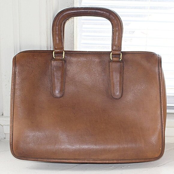 Coach Handbags - Coach Vintage - Slim Satchel 9430 Handbag in Putty, 1970s/80s - Numeric Serial
